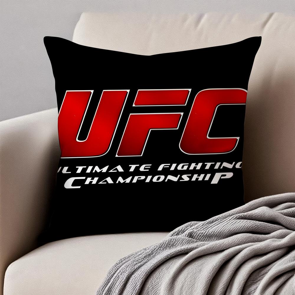Brutal Competitive Sports Event UUFC Cushion Cover Pillowcase Antidustmite Invisible Zipper Short Plush Sofa Cushion