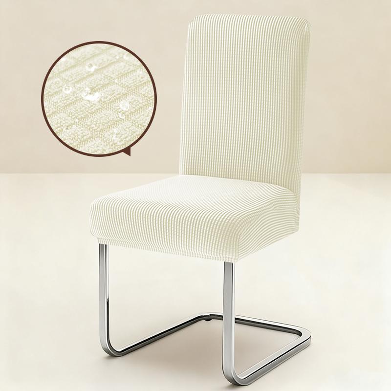 1PC Stretch Dining Chair Covers High Back Waterproof Textured Jacquard Fabric Parsons Chair Slipcover Thick Chair Protector