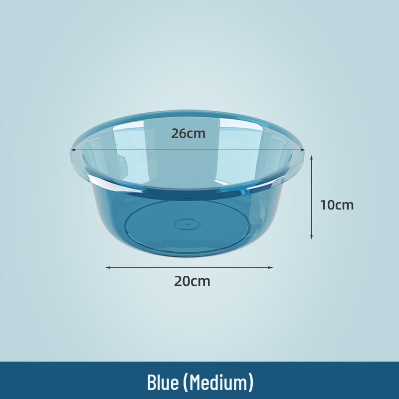 Durable Clear Plastic Washbasin for Vegetables, Laundry, and Foot Washing - Child and Baby-Friendly