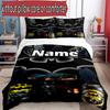 3pcs Duvet Cover Set (1*Duvet Cover + 2*Pillowcase, Without Core), Custom Name Batman Pattern Bedding Set, Home Bedroom Decor Gift