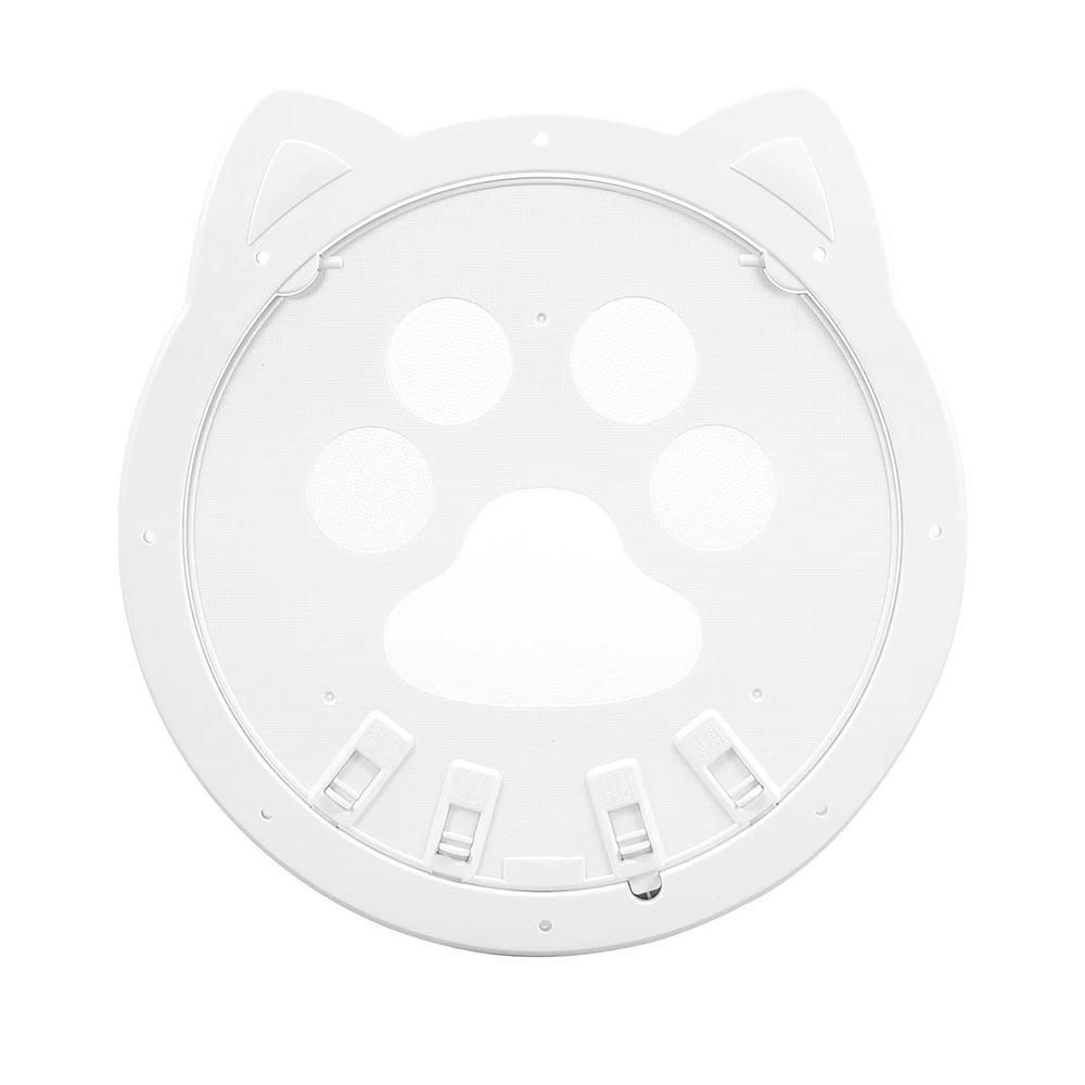 

4 Ways Locking Flap Cat Door Bite-Resistant Lockable Cat Door Hole Cats Window Gate Small Pets белый