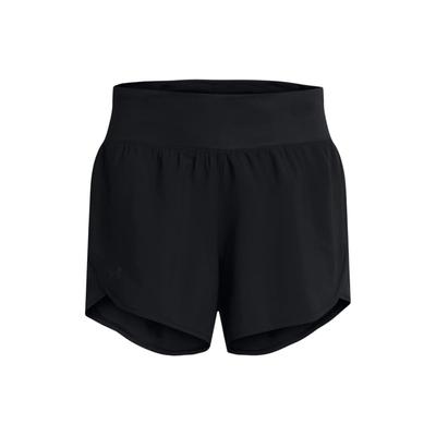 UA Fly-By Elite Logo-Print Schnürung High-Waist Freizeitshorts Damen Shorts Schwarz 1383242-001