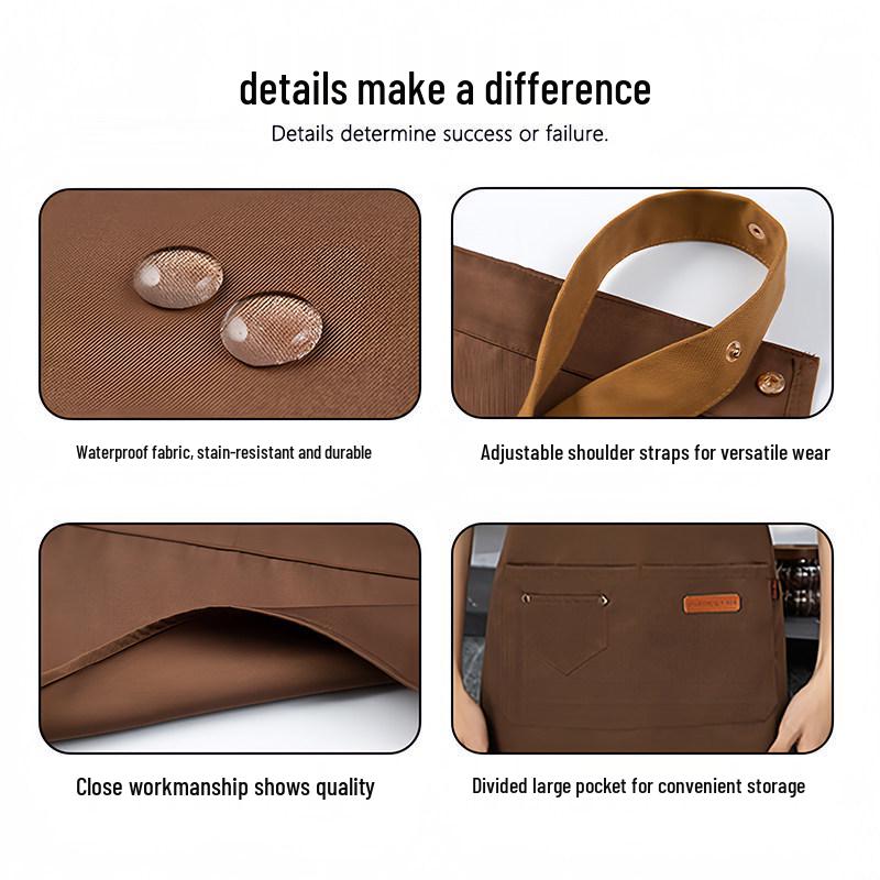 Korean Style Logo Print Fashion Apron - Unisex Kitchen Workwear