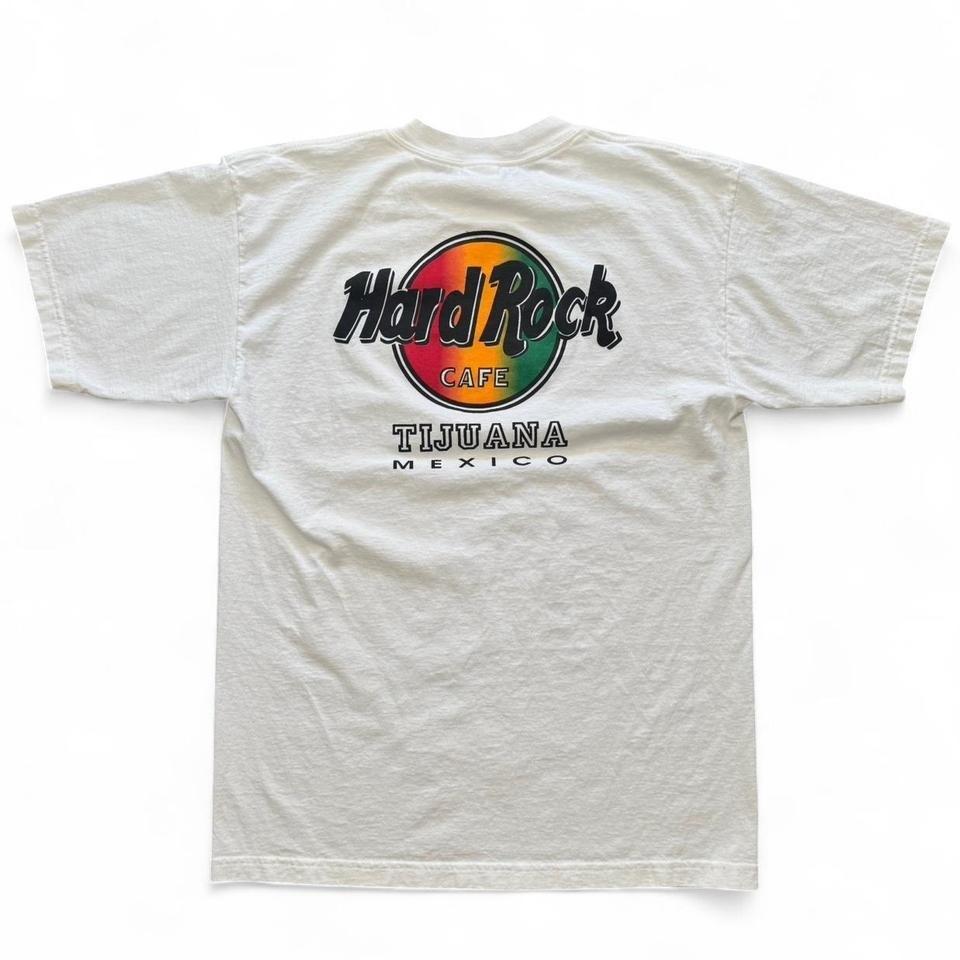 Vintage Hard Rock Cafe Tijuana Mexico White Mullet Hit Souvenir Retro T-shirt L S