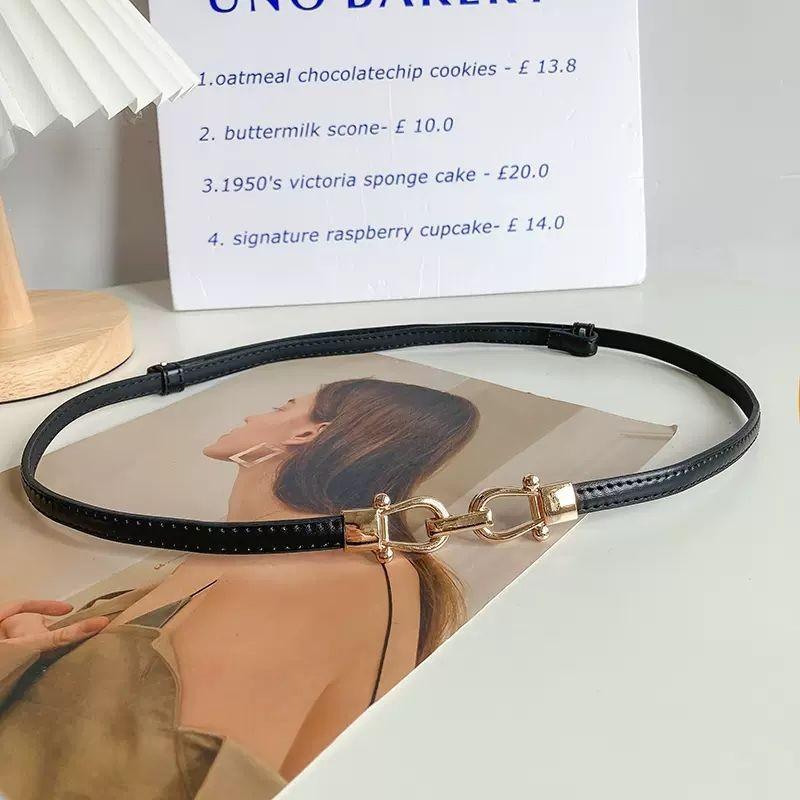 Stylish Summer Women's Waist Belt With Chic Double Ring Buckle For Dresses And Suits