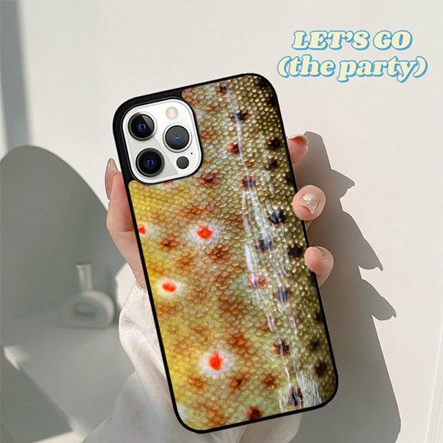 Herbst Regenbogenforellen-Fischerei Haut Handyhülle Cover für iPhone 16 15 12 mini 11 13 14 Pro Max SE2020 Apple 6 7 8 Plus Hülle