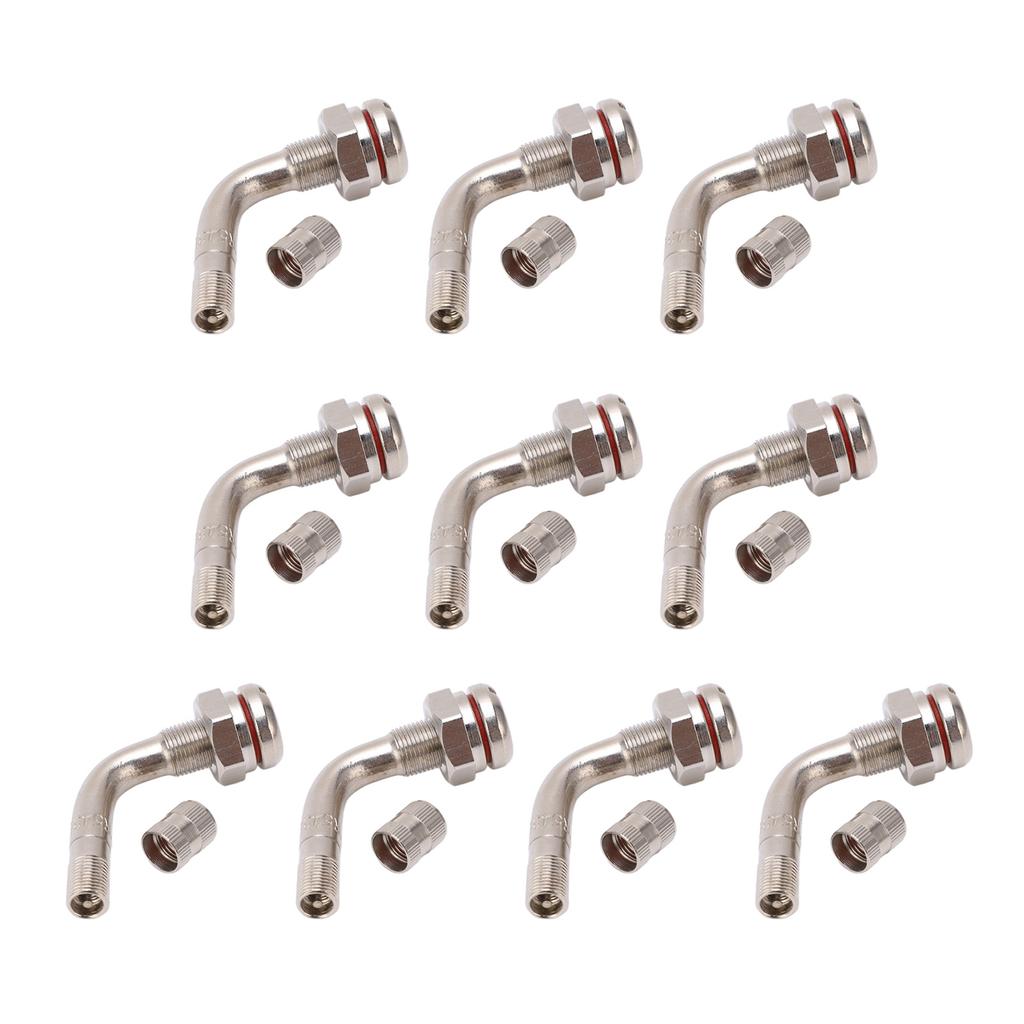 10pcs Truck Tyre Valve Stem TR543E Bent 75 Degrees 65mm Clamp In Valve Extension Adapter for Bus Truck Hole 9.7mm
