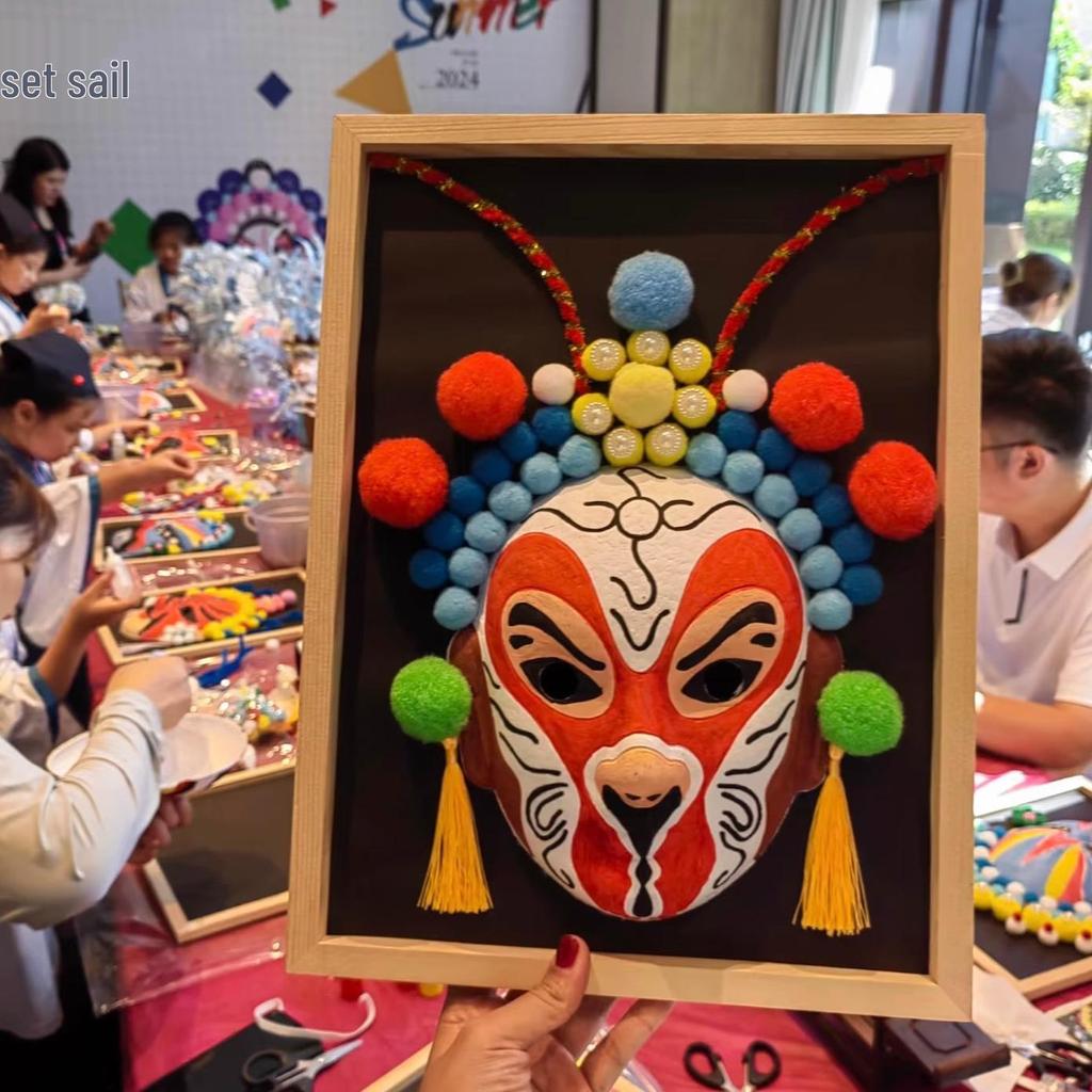 Peking Opera Mask 3D Painting Kit: Handmade Intangible Cultural Heritage Warm-Up Activity