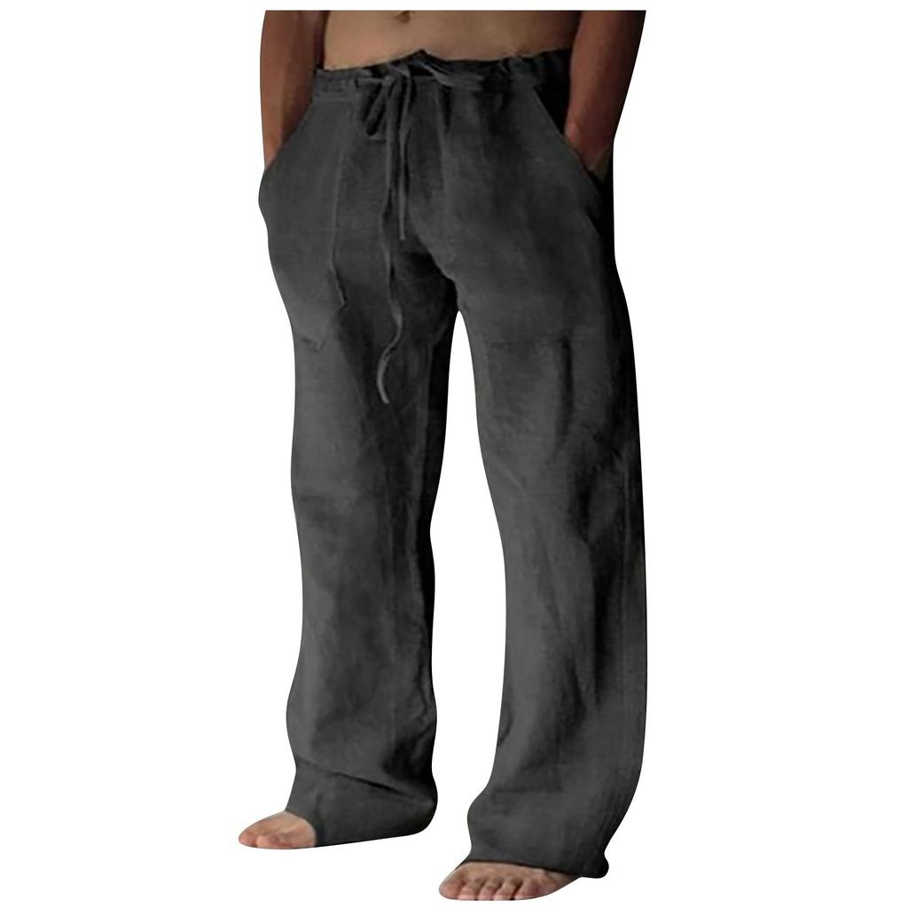 Casual pants men's autumn and winter new flat pants wide-leg straight pants trendy large size loose sweatpants
