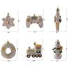 Glitter Christmas Pendant Plastic Christmas Home Decoration  New Year