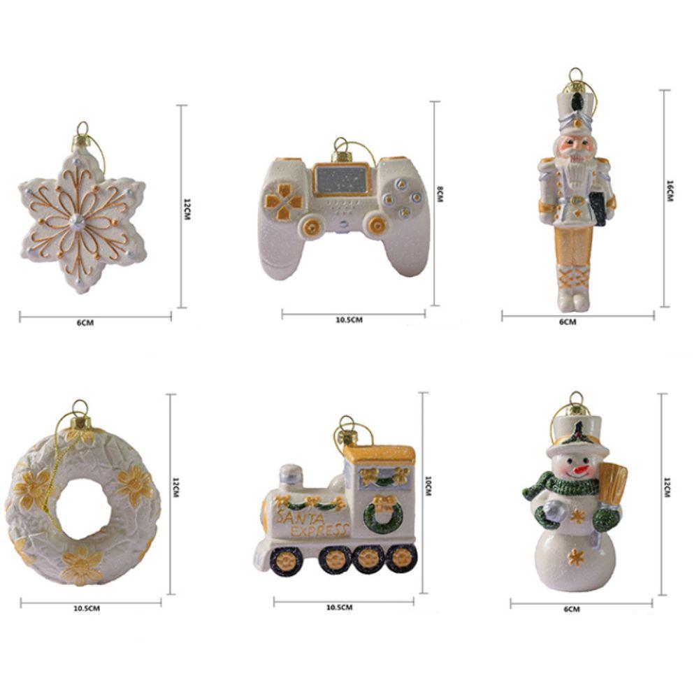 Glitter Christmas Pendant Plastic Christmas Home Decoration  New Year