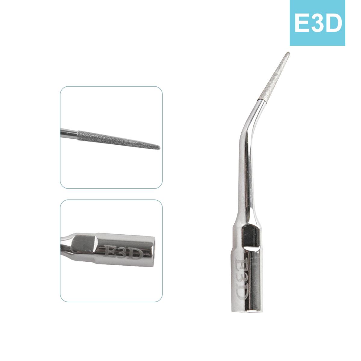 5 шт. насадок для стоматологического скалера, подходят для наконечника ультразвукового скалера EMS/WOODPECKER/SATELEC/DTE/NSK, стоматологические ультразвуковые насадки для скалинга 5pcs E3D серебряный