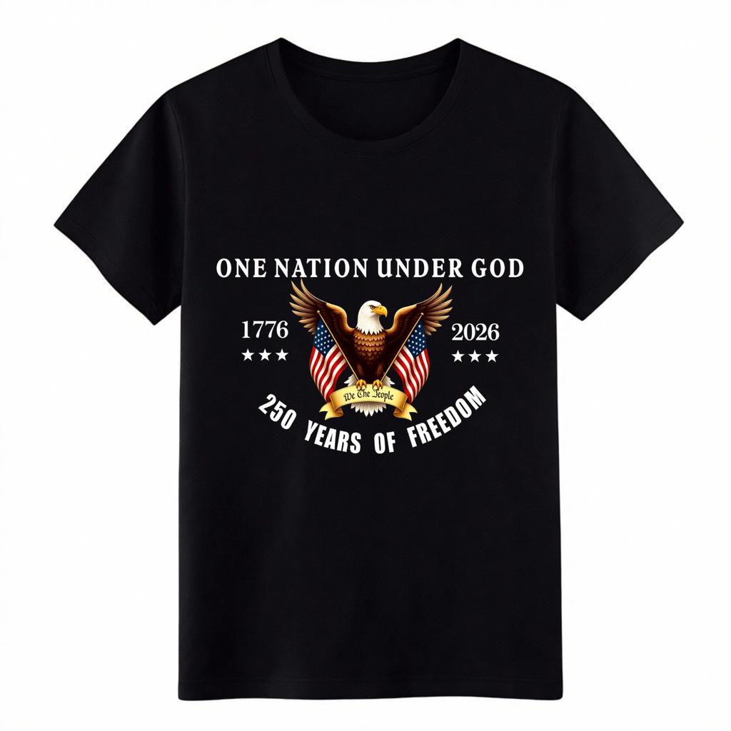 Unisex Vintage 250 Years of Freedom T-Shirt | Patriotic Eagle Unisex Graphic Tee