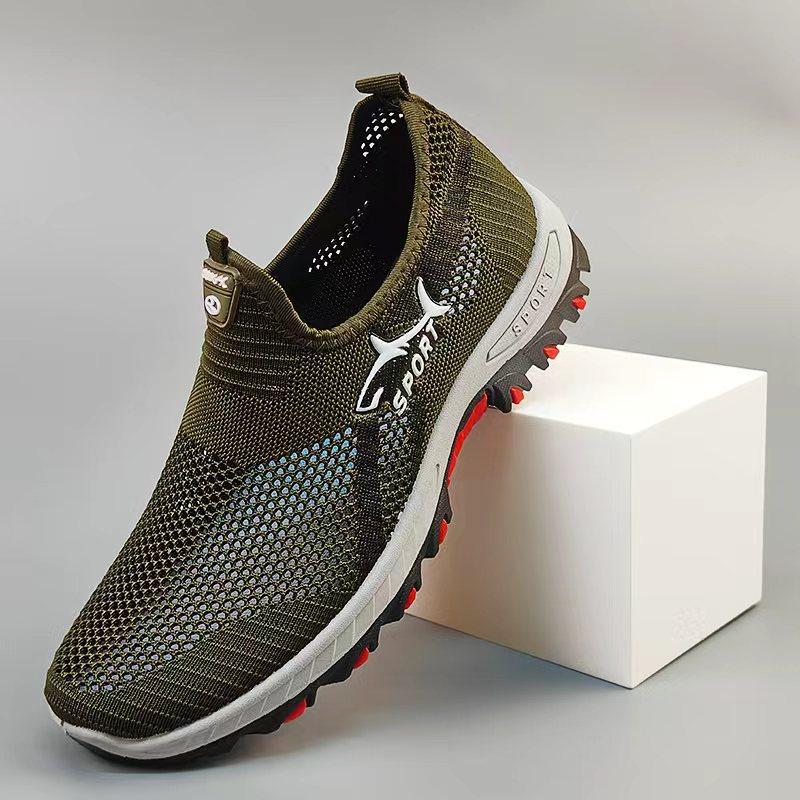 Summer new large size fly-woven men's shoes casual breathable and comfortable mesh sneakers men