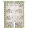Summer Plaid Idyllic Flowers Sheer Curtains For Living Room Kitchen Bedroom Voile Hanging Window Drapes
