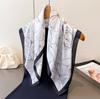 Luxury Simple Designer 70cm Square Scarves Women's Silk Scarf Spring and Summer Bandana Small Hairbands Foulard Shawl