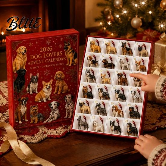 24 Day Calendar Pet Themed Advent 2026 Days Christmas Countdown with Decoration for Dog Fans Pcs Mini 3D Cat Ornaments Holiday Gifts Home