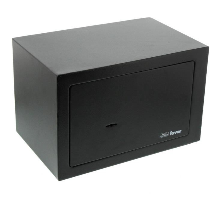 Coffre Fort Favor S3 K - BURG WACHTER - Serrure À Clé Double Panneton - 12,4 L - Métal