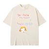 Yoshitomo Nara Sag Hallo Lustige Meme T-Shirts Sommer Unisex Unisex Lässiges Übergroßes T-Shirt Unisex Y2k Kunst Ästhetische T-Shirts