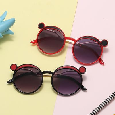 Niedlicher runder Rahmen Bär Kinder Sonnenbrille Sonnenschutz Sonnenblende Brille Baby Sonnenbrille Trend