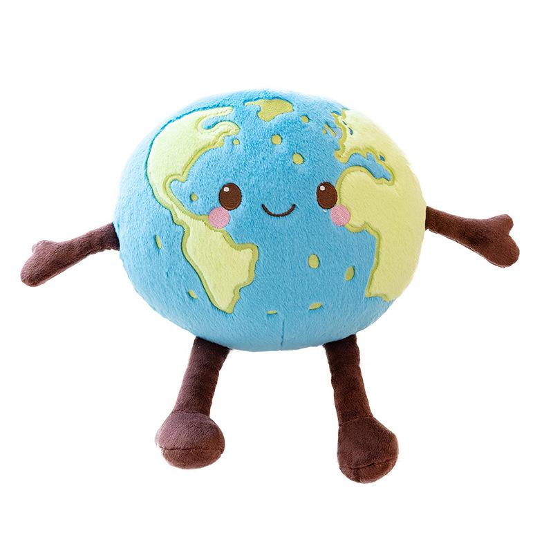 Cute Smile Face Planet Plush Toys Stuffed Interstellar Earth Moon Sun Moon Mars Saturn Venus Star Doll for Kids Birthday Gift 10cm