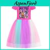 Kpop Cacciatori di Demoni Ragazza Cotone Arcobaleno Pizzo Vestito Per Ragazze Età Da 3 A 8