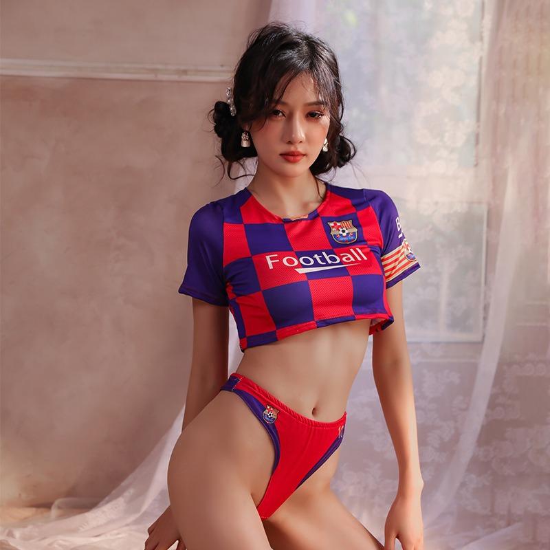 World Cup Sexy Lingerie Passion Soccer Babe Uniform Suit Seduction Cheerleading Cosplay Uniform