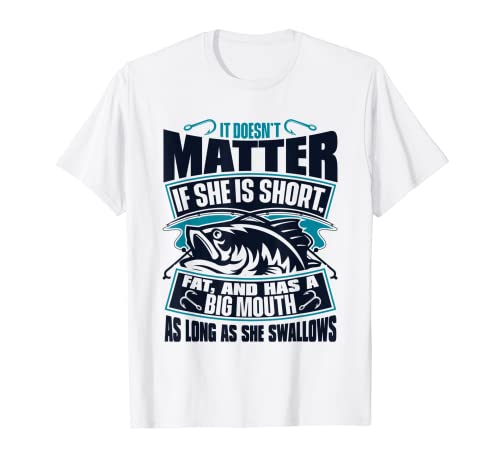 As Long As She Swallow Spinning Fishing Deep Sea Angler T-Shirt