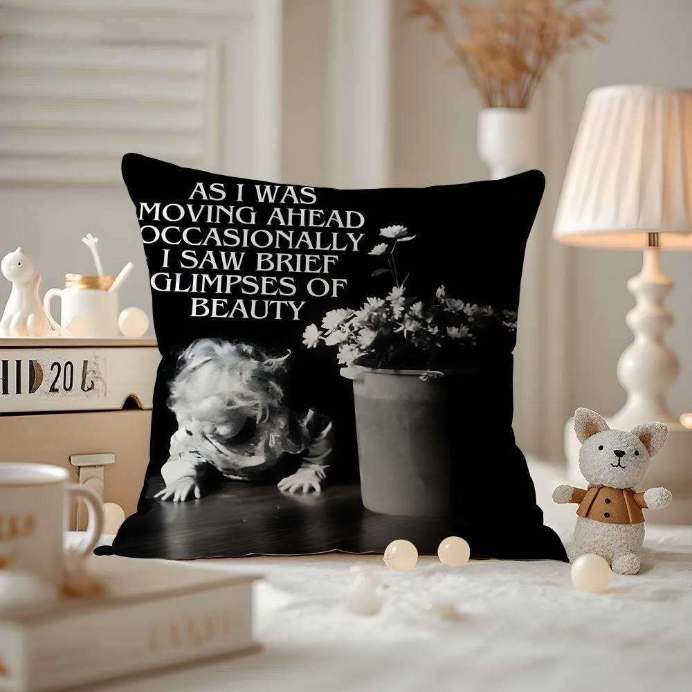 As I Was Moving Ahead Occasionally I Saw Brief Glimpses Of Beauty Cushion Cover Pattern Printed Pillowcase For Living Room Sofa