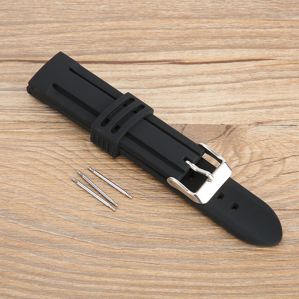 Silicone Watchband Watch Strap Band Adjustable Wristwatch Replacement Part 20mm