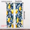 Blackout Curtain Popular Print Lemon Leaf Versatile Polyester Without Rod Thermal Insulation Functions Set Of 2 Made Washable