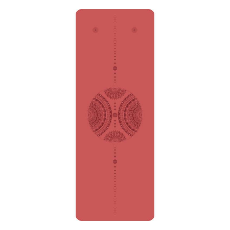 Exquisitely Carved Non-Slip Dual-Sided Yoga Mat - Sweat-Absorbing Natural Rubber for Home & Studio Use