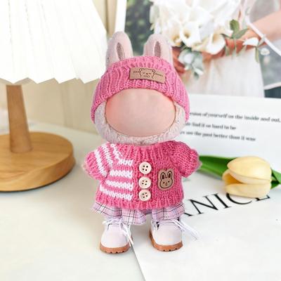 17cm Puppenkleidung 3-teiliges Hut Pullover Hosen Set Handgemacht Baby Puppen Outfits Stilvoll Entzückend