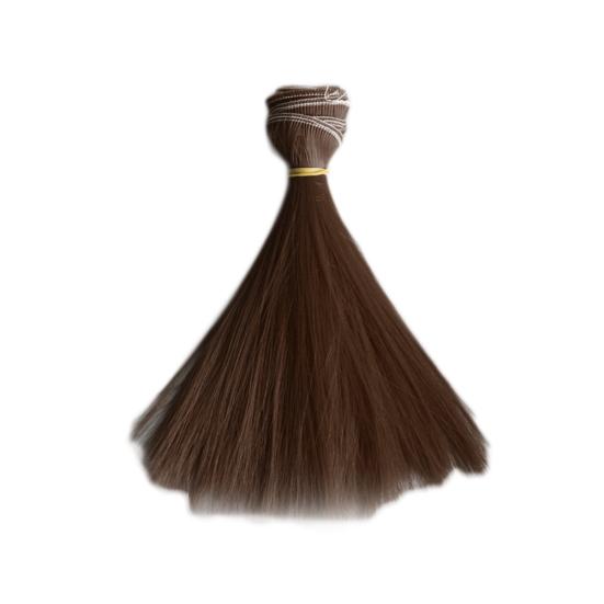 15cm Long Straight Synthetic Fiber Wig Hair Extension for BJD SD Doll Accessory