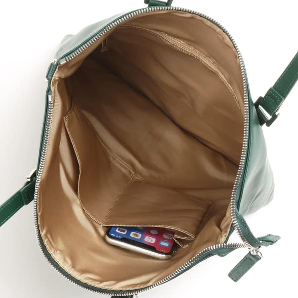 Isaac Italian Sheepskin 2-Way Flat Tote Bag, Women's, Greige (26)