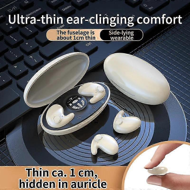 Invisible Sleep Wireless Earphones Noise Cancelling TWS Bluetooth 5.3 Earphones Hidden Earbuds IPX5 Waterproof Sports Earphones