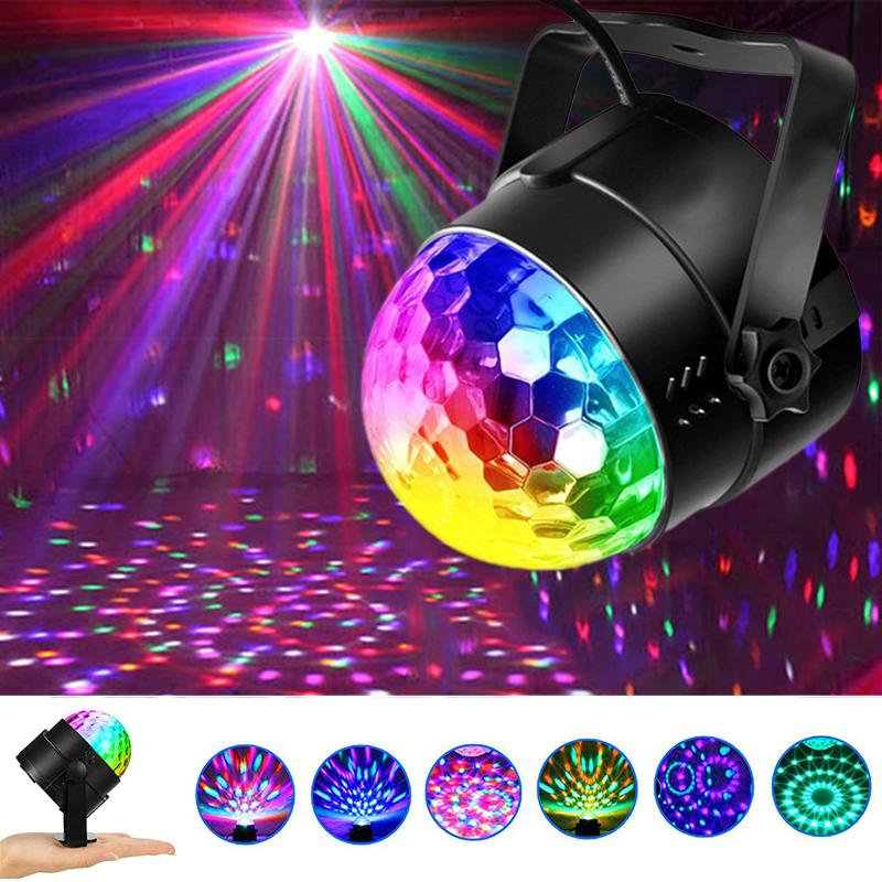 

YOUOKLIGHT YK2315 6W Sound Activated Party Lights with Remote Disco Ball Strobe Light for Home Room Dance EU Plug