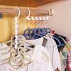 8pcs/set Clothes Hangers Rack Wardrobes Closet Clothing Hook Space Saver