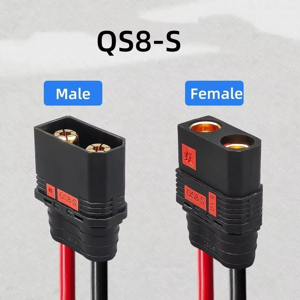 High Current QS8-S Connector Anti Spark QS8-S M F Plug Set New RC Accessories for RC Model Car