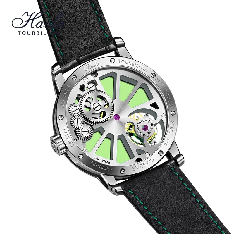 HAOFA Hollow 7 Manual Diamond Gift Men's Watch, Double-sided Tourbillon, O'clock Tourbillon, Winding, Mechanical, Dial, Stylish, Gentleman, Popular,