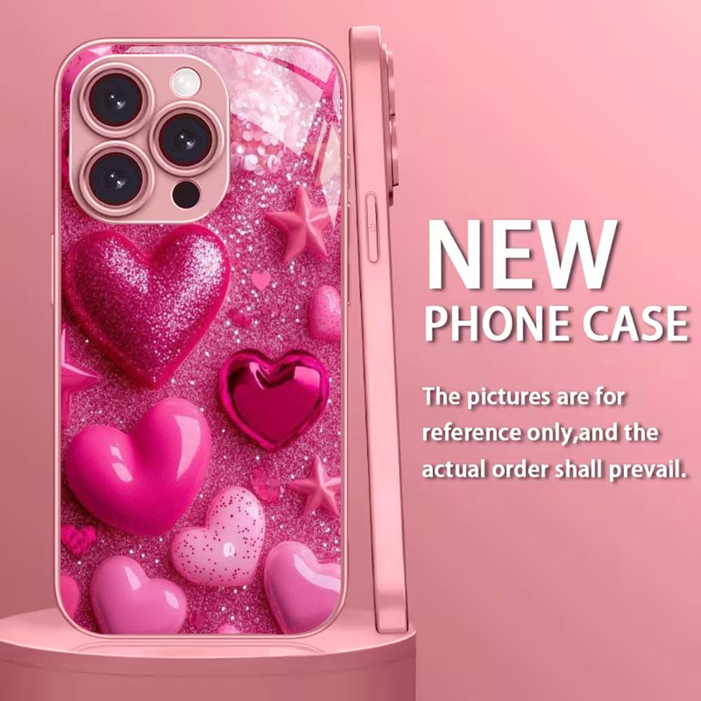 

Красочный гальванизированный стеклянный чехол для телефона iPhone 17 16 15 14 13 12 11 Pro Max Plus 16E 17Air iPhone 17