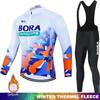 Îmbrăcăminte UCI BORA pentru Ciclism Bărbați Iarnă Termică Fleece Tricou 2026 Îmbrăcăminte Bicicletă Bărbați Salopetă Bicicletă de Șosea Bărbat Mânecă Lungă Seturi Mtb