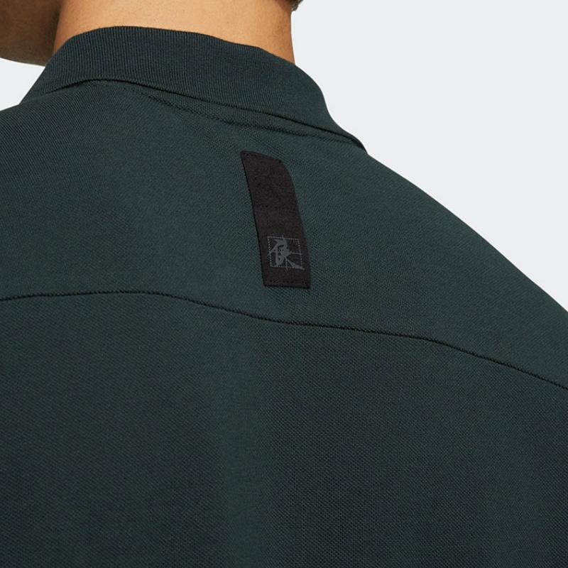 Adidas Pure Color Sports Fitness Short Sleeve Polo Shirt Men Tops Dark-Green HM2953