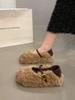 Internet Celebrity Senior Sense Leopard Print Lamb Wool Shoes Women's 2025 Autumn and Winter New Fashion Casual Velvet Warm Beanie Shoes