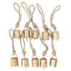 ABWR-10 Pcs Vintage Hanging Bells Christmas Decorations Bells For Home Decor, Cow Bells Decoration With Rope Style B Easy Instal