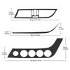 3-Piece Carbon Fiber Center Console Vent Trim for 09-16 BMW Z4 E89