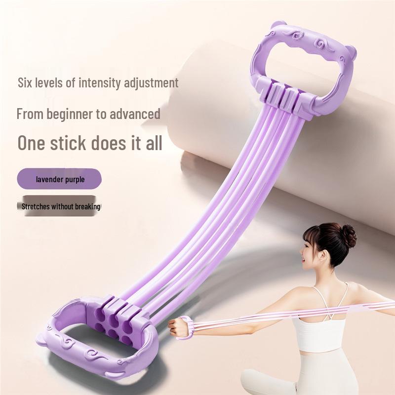 8-Shape Adjustable Yoga Resistance Band for Women - Back, Shoulder, and Stretching Fitness Equipment