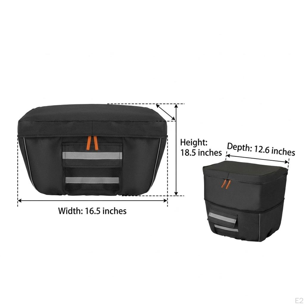 Bicycle Basket Cover Cargo Rack Storage Rear for Outdoor