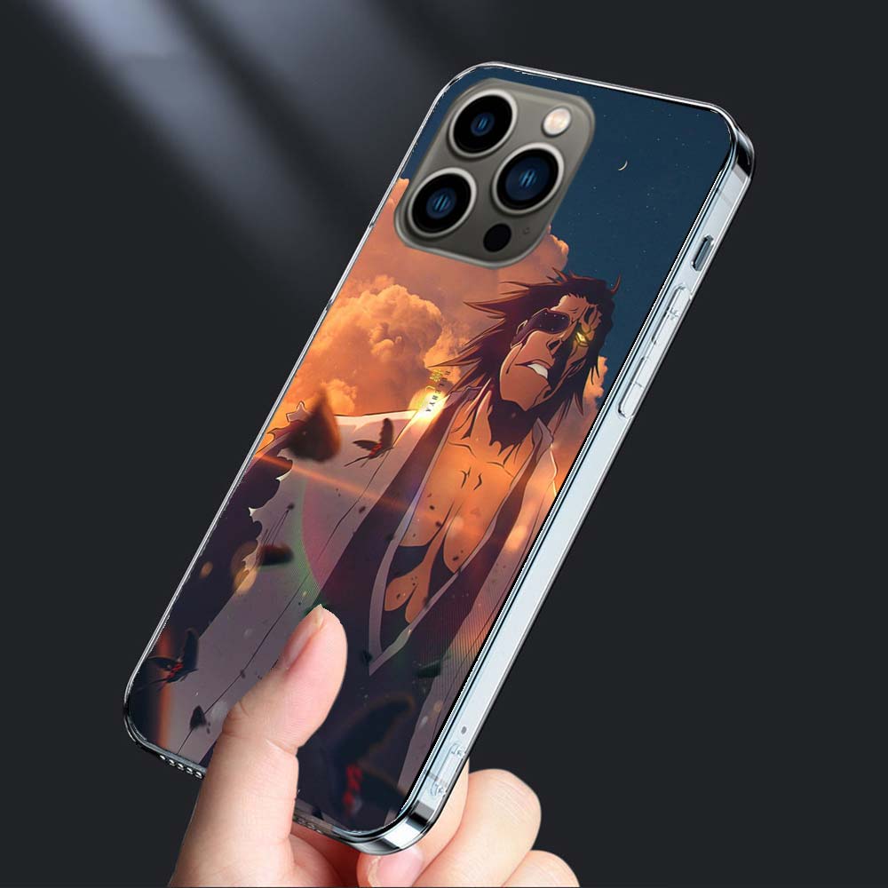 BLEACH Zaraki Kenpachi Phone Case For Iphone 16E 15 Pro 14 Plus 17E 16 17 Pro Max Air 11 12 13 Mini Shockproof Capa Cute Cove