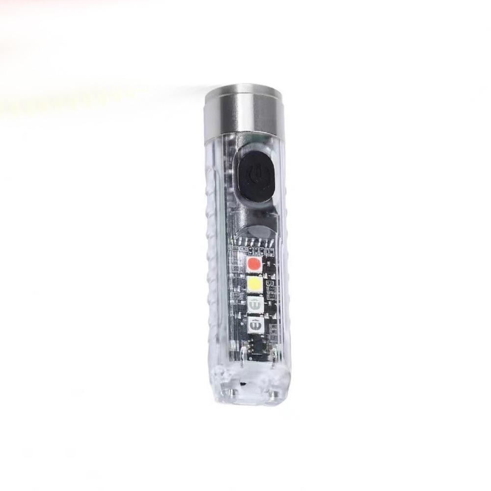 New Keychain Mini LED Flashlight UV Multi-function Magnetic Torch Portable USB Rechargeable Keychain Flashlight Outdoor Lighting